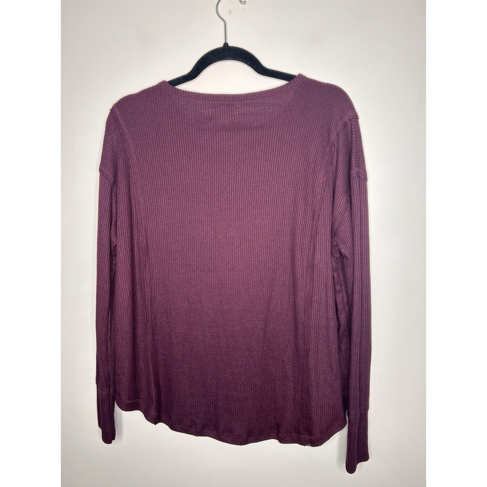 Knox Rose Women's Purple Thermal Long Sleeve Shirt Tee Shirt Size Small New NWT - Picture 6 of 9